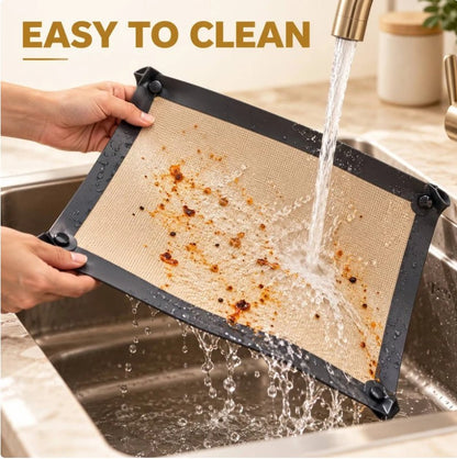 2-in-1 Non-Stick Silicone Baking Mat with Snap-Up Edges for Easy Baking & Cleanup