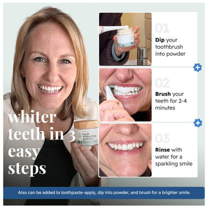 EZMIRALD® Triple Action Teeth Whitening Powder